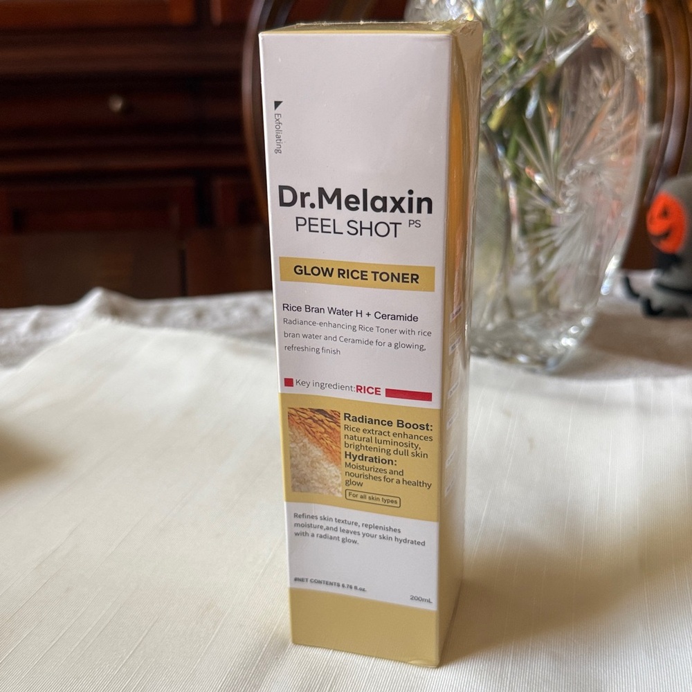 Dr. Melaxin Peel Shot Glow rice & rice toner 6.76 fl oz NEW Sealed